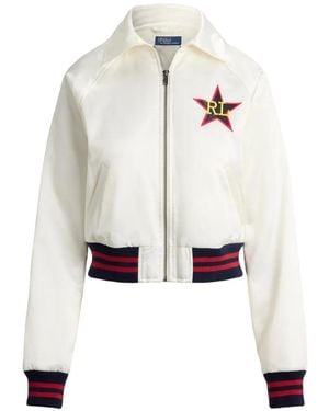 Polo Ralph Lauren Star-Embroidered Bomber Jacket - White