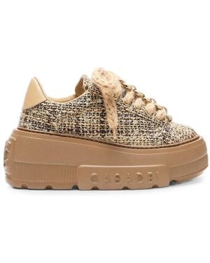 Casadei Nexus Bouclé Sneakers - Natural