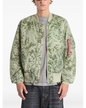 Alpha Industries Veste Bomber Réversible Ma-1 À Imprimé Camouflage - Grey