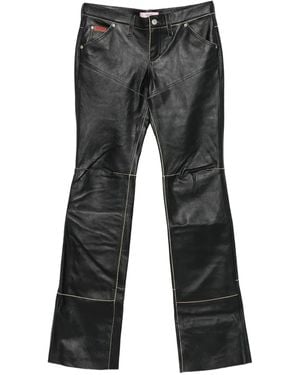 Martine Rose Paneled Leather Pants - Gray