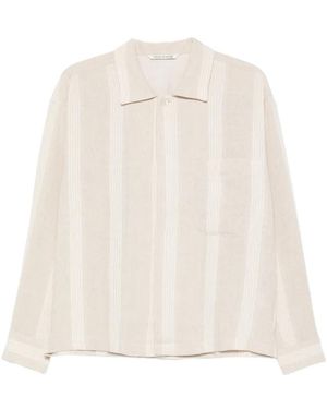 A Kind Of Guise Rumba Striped Pocket Shirt - White