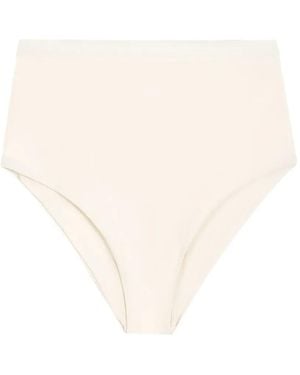 Jil Sander Contrast-Logo Bikini Bottom - White
