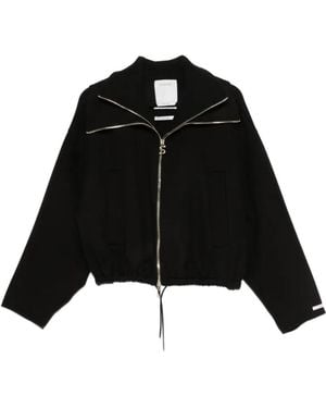 Sportmax Felpa Con Zip - Nero