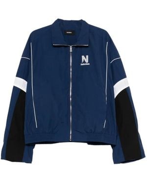 NAHMIAS Logo-Detail Panel Jacket - Blue