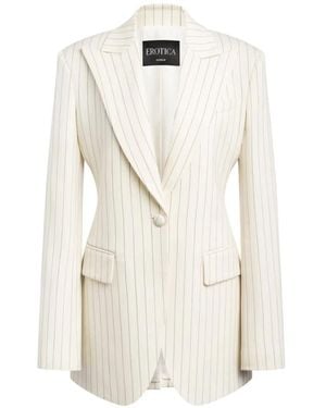 Dondup Erotica Pinstripe-Print Jacket - White