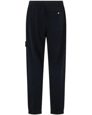 Stone Island Elasticated-Waistband Track Pants - Blue
