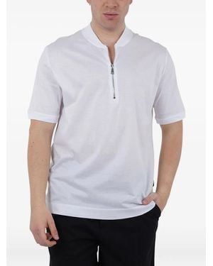 Yes London T-Shirt mit Reißverschluss - Weiß