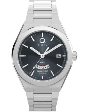 Timex Montre Q- Gmt 39 Mm - Gris