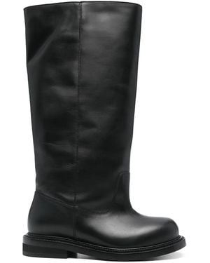 Moschino Leather Boots - Black