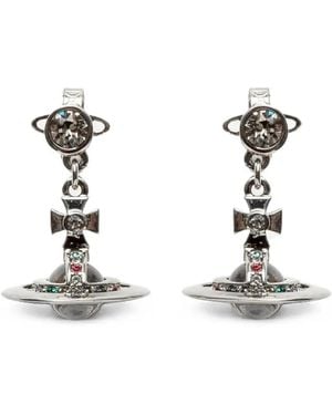 Vivienne Westwood New Petite Orb Earrings - White