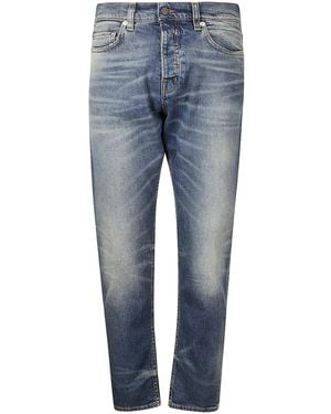 Haikure Logo-Appliqué Slim-Fit Jeans - Blue