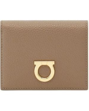 Ferragamo Gancini Compact Wallet - Brown