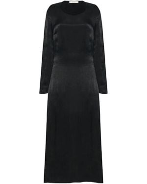 The Row Long-Sleeve Dress - Zwart