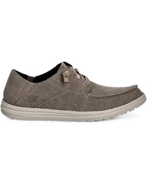 Skechers Melson Volgo Lace-Up Loafers - Brown