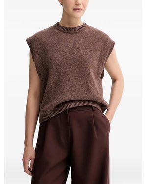 Sessun Sleeveless Knitted Top - Brown