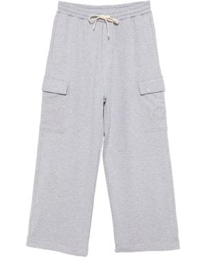 Joshua Sanders Rhinestone-Embellished Cotton Trousers - Blue