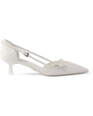 Prada Leather Pumps - White