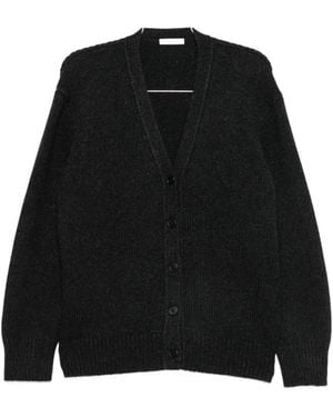 The Row Pranavi Ribbed-Knit V-Neck Cardigan - Black
