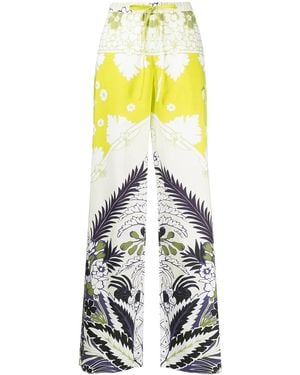 Valentino Garavani Floral-Print Trousers - Green