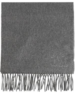 Max Mara Wsdalia Embroidered Scarf - Grey