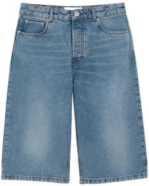 Ami Paris Denim Bermuda Shorts - Blue