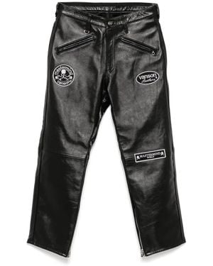 MASTERMIND WORLD Logo-Patch Pants - Gray