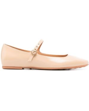 Tod's Leather Ballet Flats - Natural