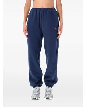 Nike Studio Fleece Medium Weight High-Rise Oversized Cuffed Pants - Blue