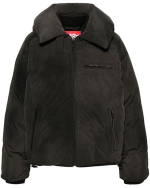 032c Logo-Patch Feather-Down Jacket - Black