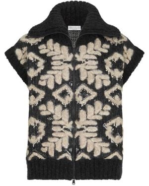 Brunello Cucinelli Cárdigan Con Lentejuelas - Negro