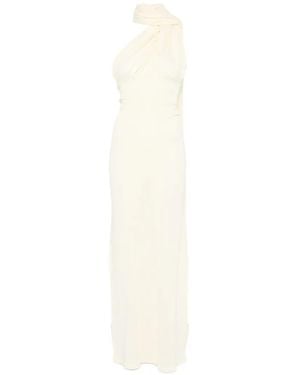 AYA MUSE Thea Scarf-Detail Maxi Dress - White