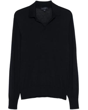 Sease Long-Sleeved Polo Shirt - Black