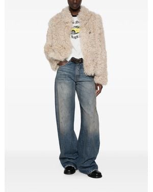 Suprema Reversible Shearling Jacket - Blue