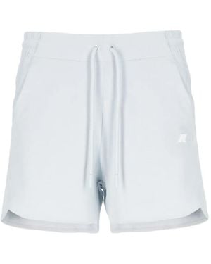 K-Way Rykielle Elasticated-Waist Logo Shorts - White