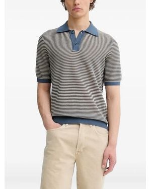 Marc O' Polo Polo En Maille À Rayures - Gris