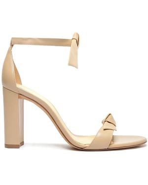 Alexandre Birman Clarita Leather 90Mm Sandals - Natural