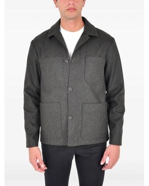 Drumohr パッチポケット オーバーシャツ - グレー
