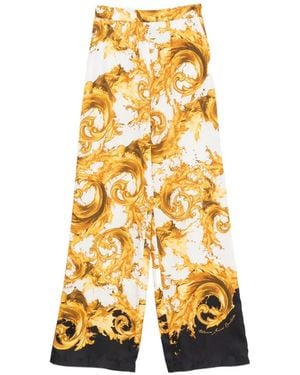 Versace Jeans Couture Pantalon Ample À Imprimé Barocco - Metallic