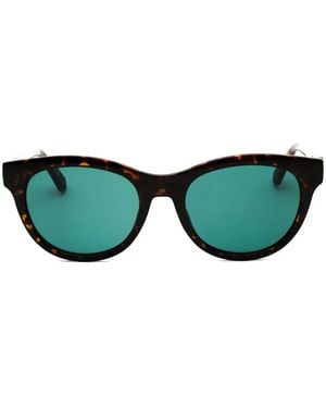 Calvin Klein Lunettes De Soleil Rondes À Effet Écailles De Tortue - Green