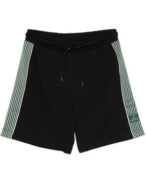 EA7 Drawstring-Fastening Track Shorts - Black