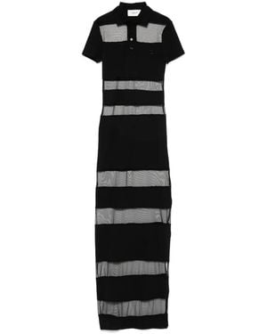 Coperni Striped Sheer Polo Dress - Black