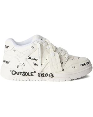 Off-White c/o Virgil Abloh Quotation Leather Out Of Office Sneakers - White