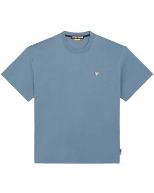 Iuter Heart Logo Cotton T-Shirt - Blue