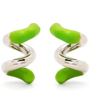 Sunnei Pendientes Con Diseño Colour Block - Verde