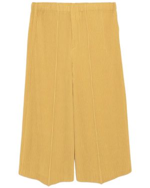 Homme Plissé Issey Miyake Mc June Pleated Trousers - Yellow