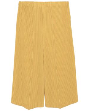 Homme Plissé Issey Miyake Plissierte Mc June Hose - Gelb