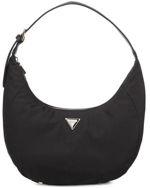 Guess Logo-Plaque Tote Bag - Black