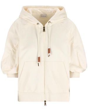 Moncler Drawstring-Hood Kangaroo-Pocket Jacket - Natural