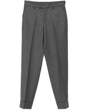Berwich Alice Pressed-Crease Turn-Up Pants - Grey