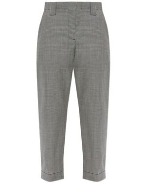 Versace Pantalones Capri A Cuadros Gingham - Gris